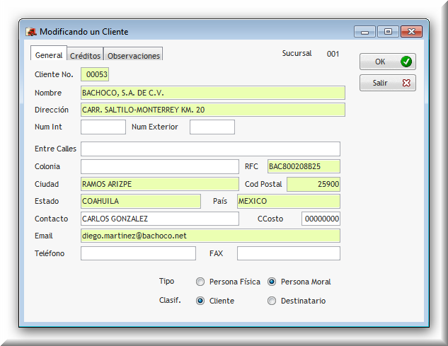 Plantilla de Captura de Clientes